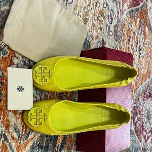 Tory Burch Bright Yellow Flats